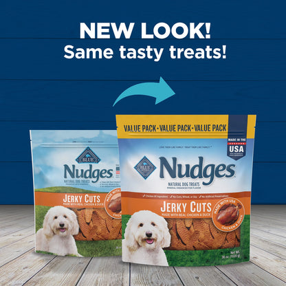 Nudges Jerky Cuts Dog Treats Made with Real Chicken & Duck, 36-Oz. Bag