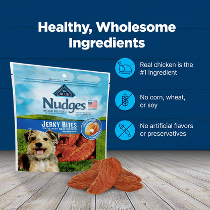 Nudges Tender Jerky Dog Treats, Chicken Recipe, 5-Oz. Bag